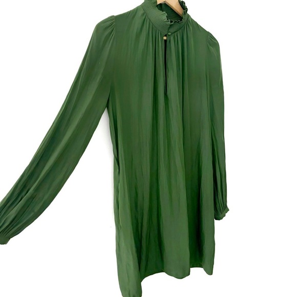 Wilfred | Garlyn Long Sleeve Dress Green Size Small Aritzia - Picture 6 of 10
